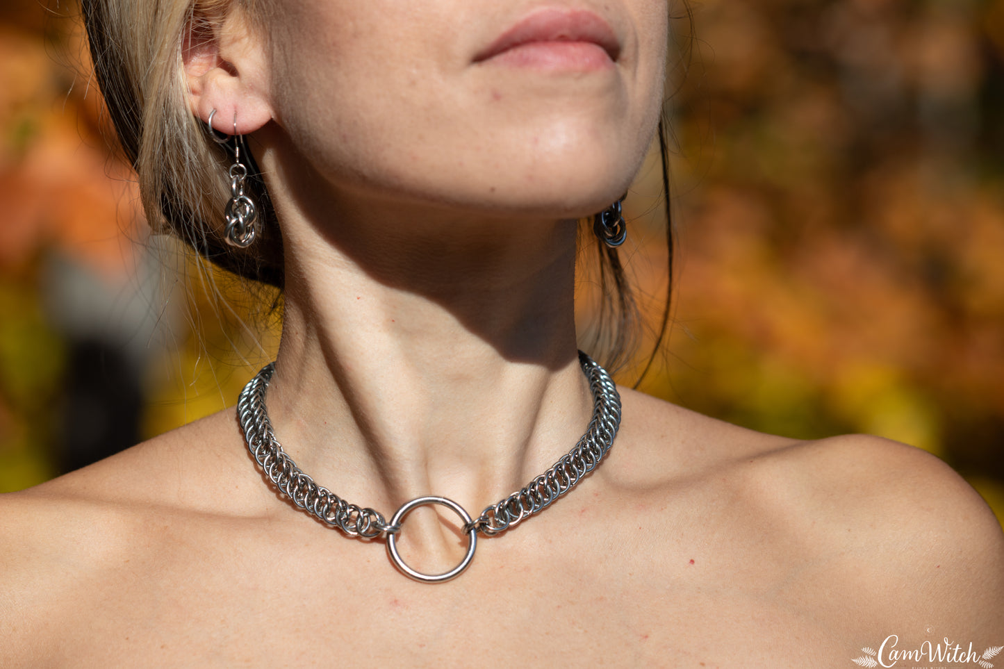 SAMAËL | Chainmail stainless steel choker with half persian pattern