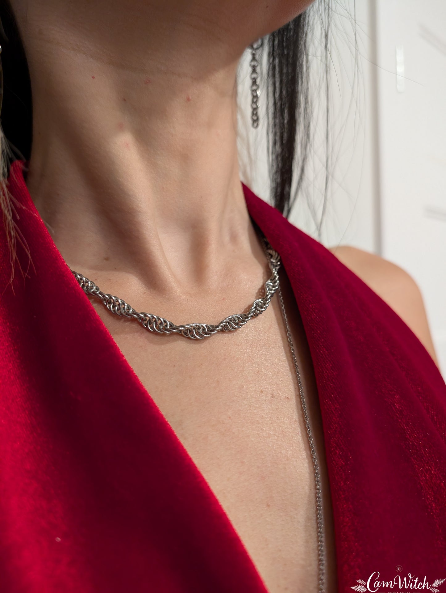 GAÏA | Chainmail stainless steel spiral necklace