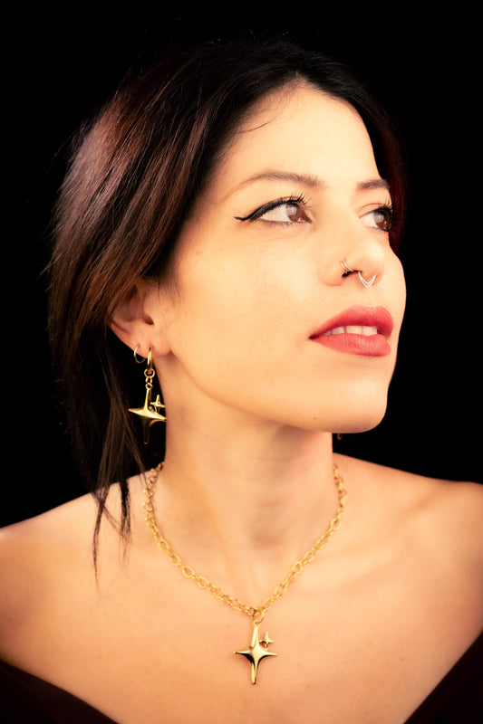 ASTRA | Boucles d'oreilles Gold Supernova