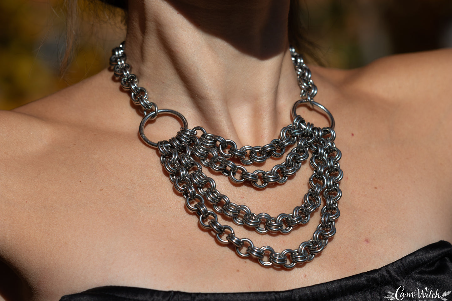 ATHENA | Chainmail stainless steel necklace