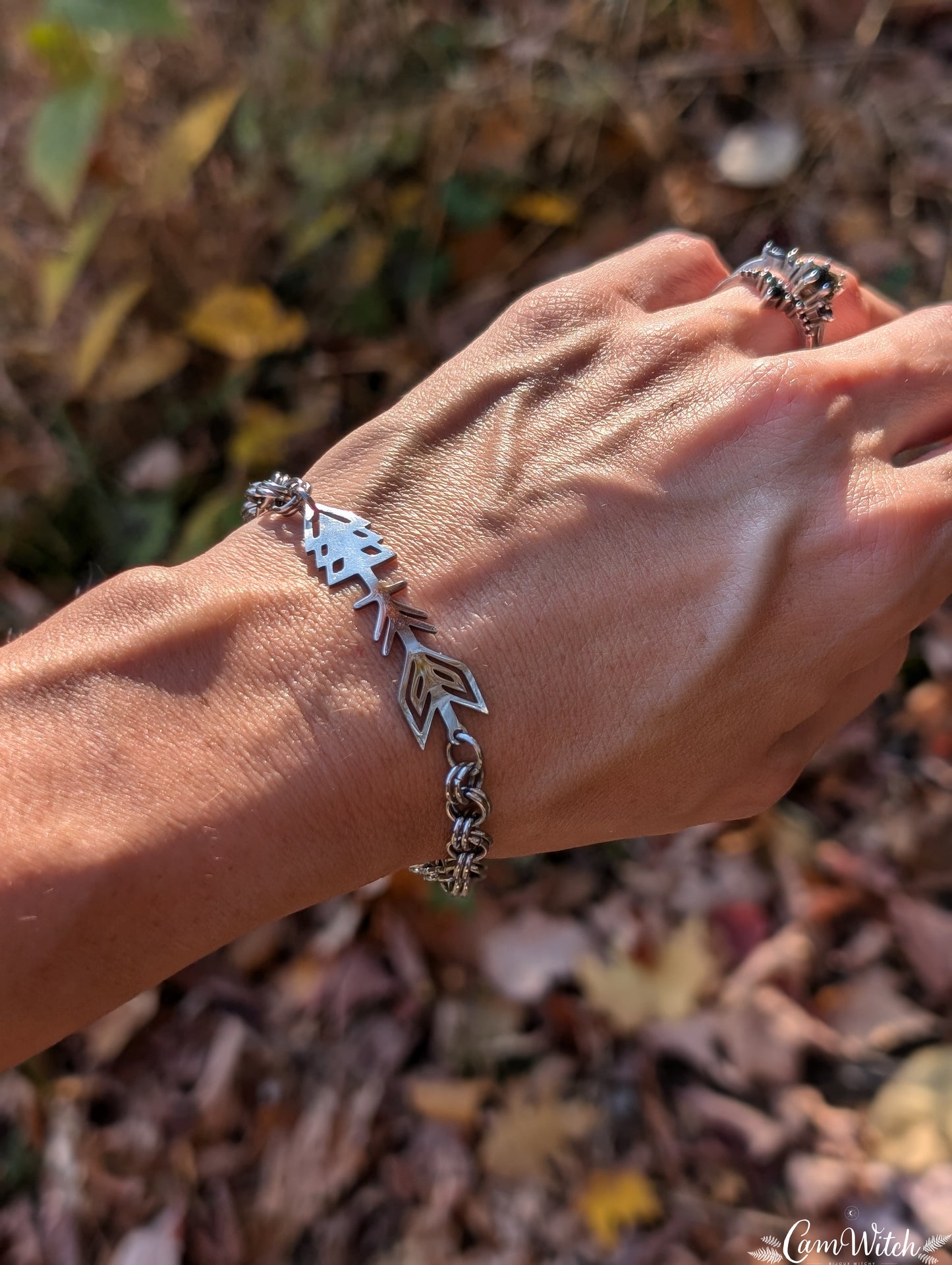 ARTEMIS | Chainmail stainless steel Bracelet with arrow charm