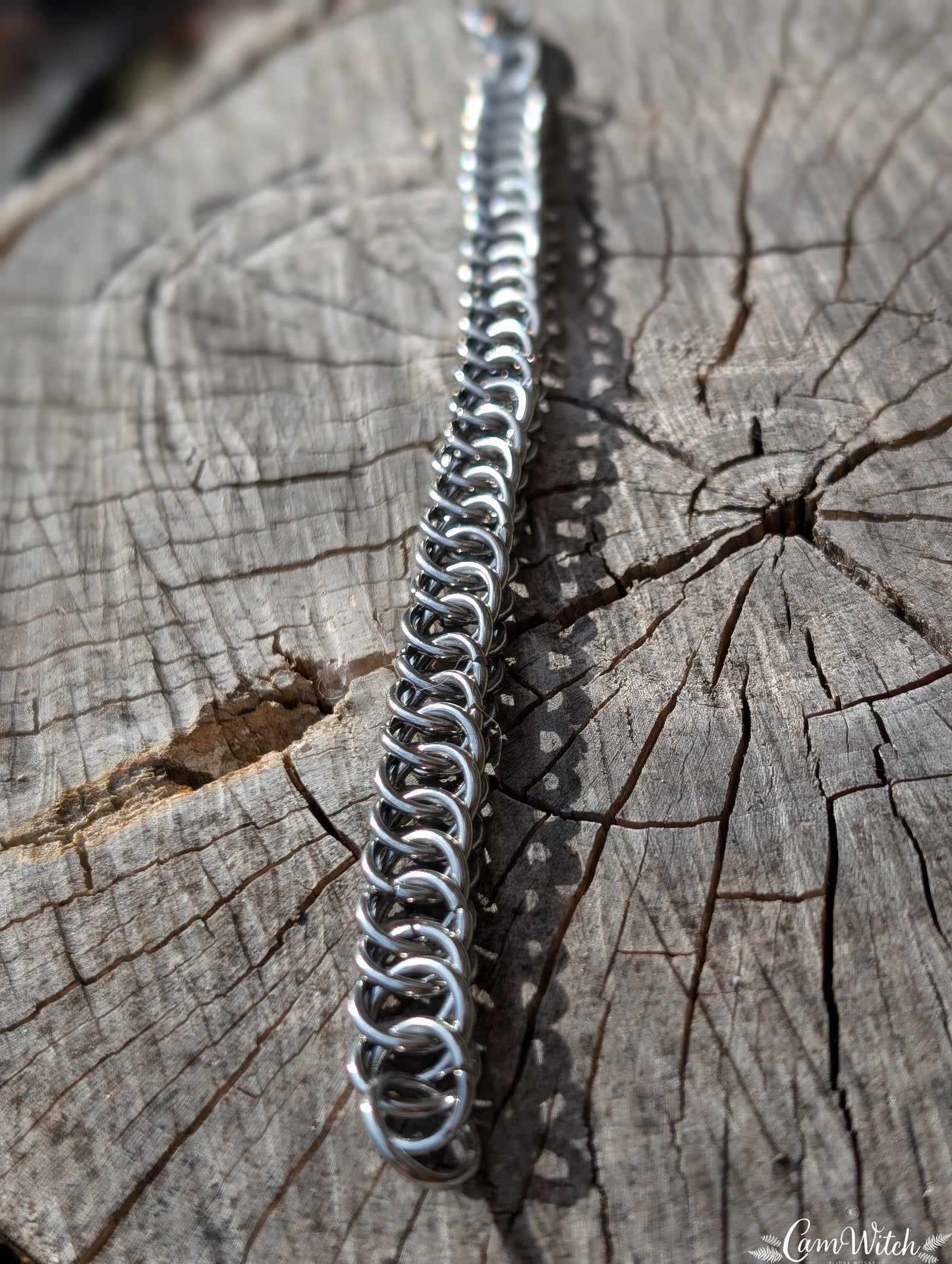 SAMAËL | Chainmail stainless steel bracelet with half persian pattern