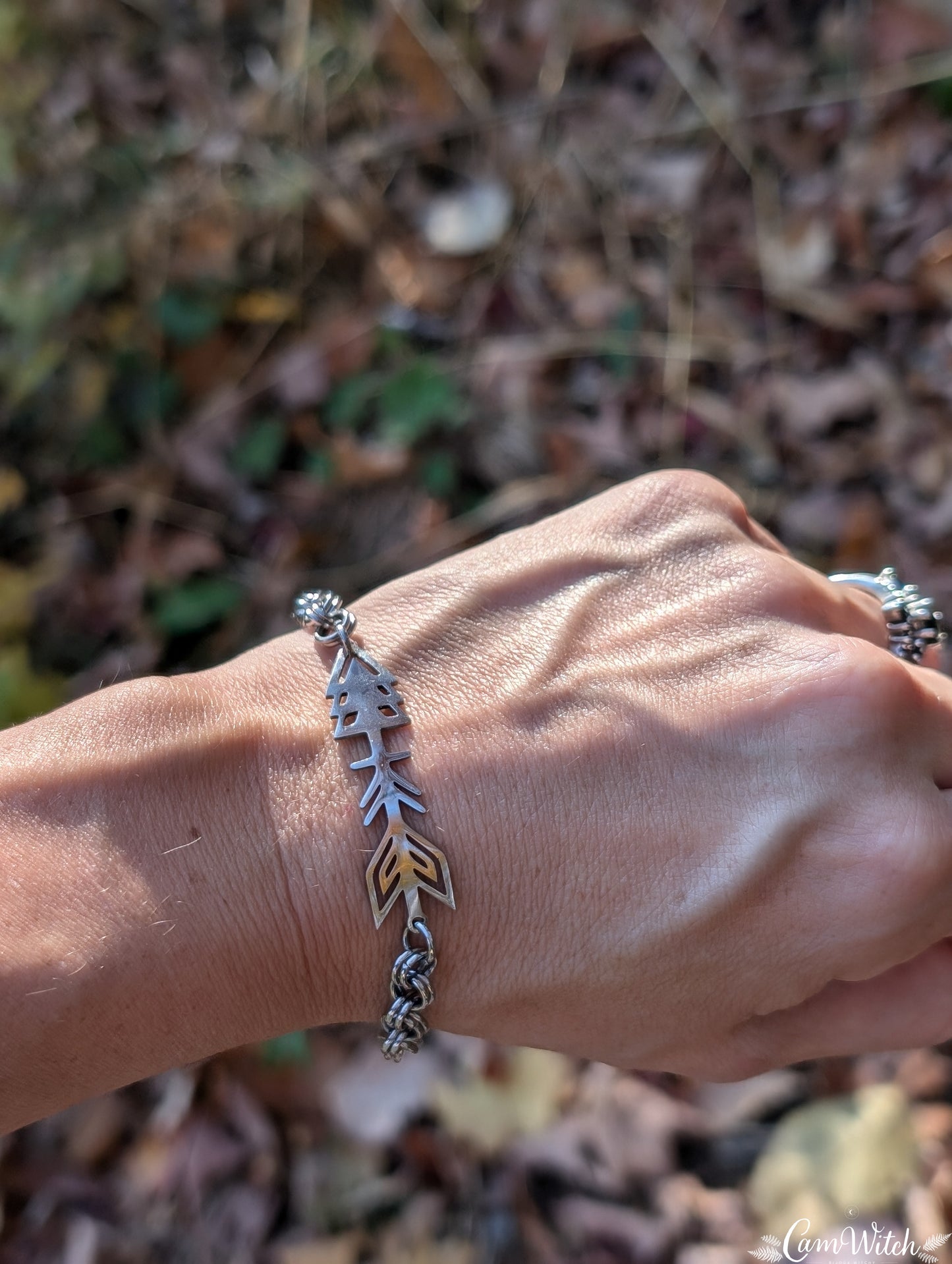 ARTEMIS | Chainmail stainless steel Bracelet with arrow charm