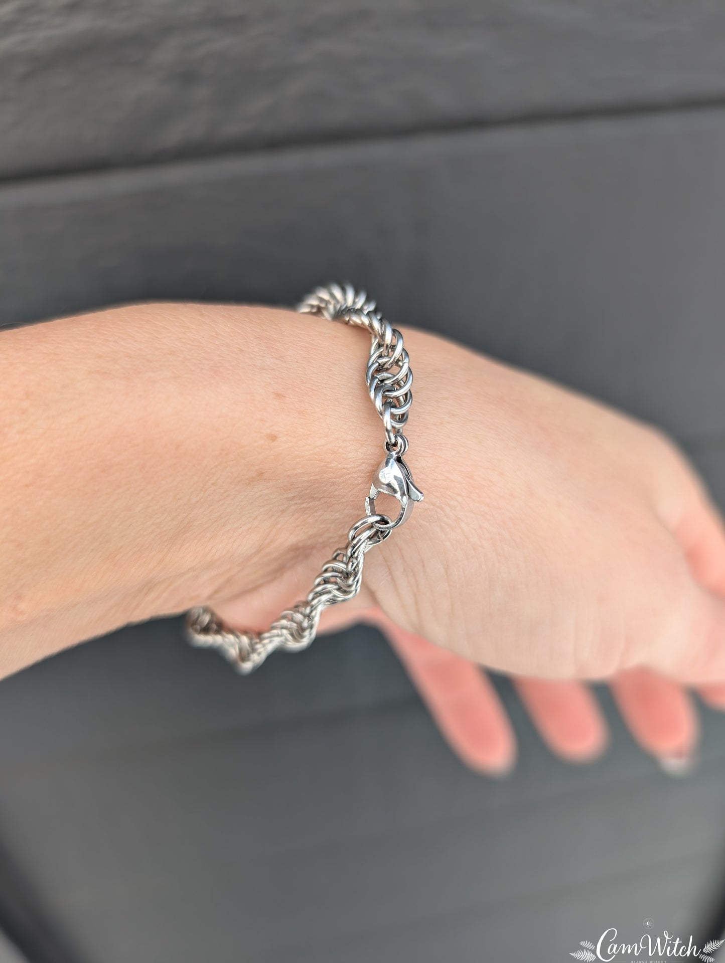 GAÏA | Chainmail stainless steel spiral Bracelet