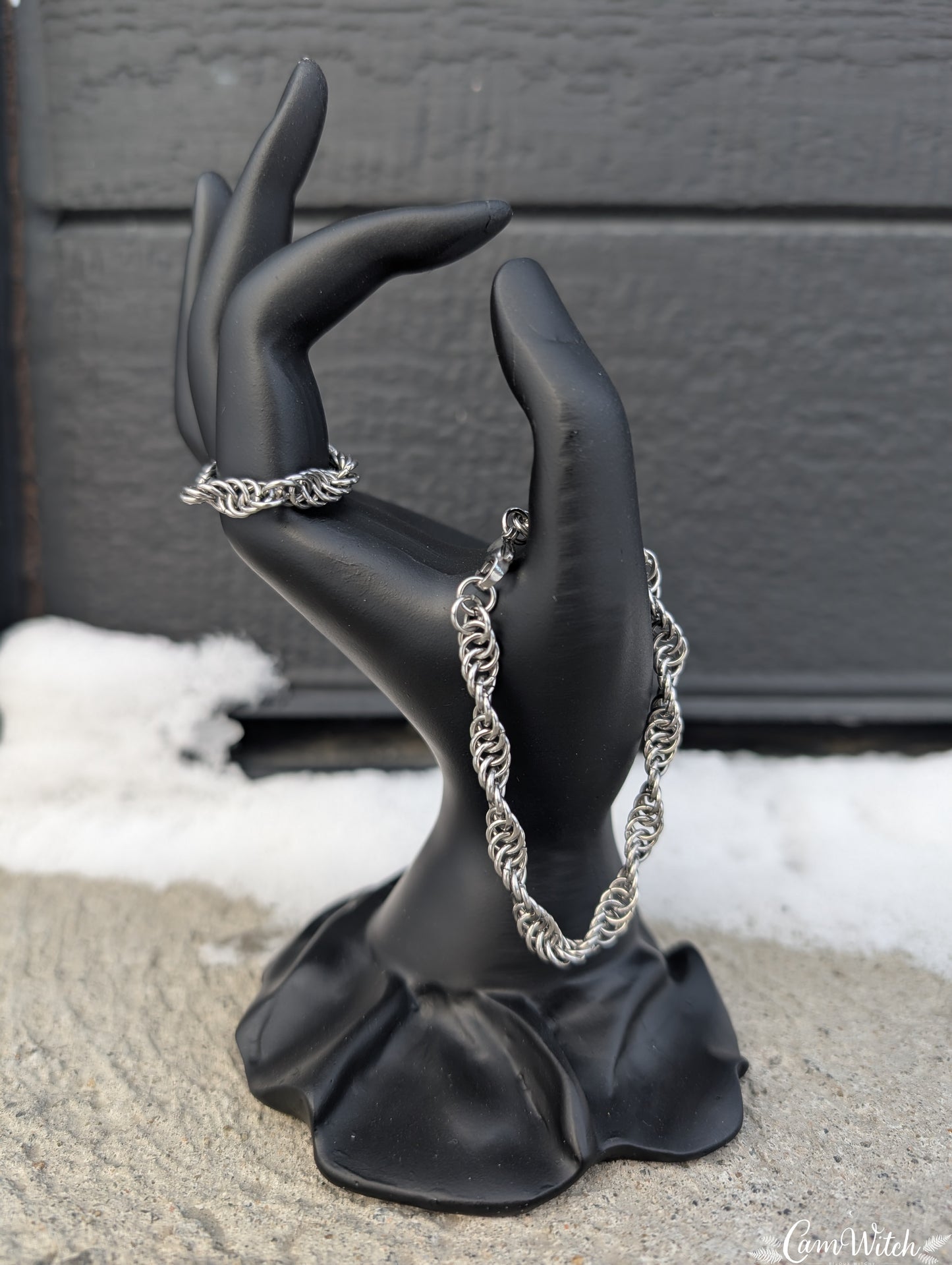 GAÏA | Chainmail stainless steel spiral Bracelet