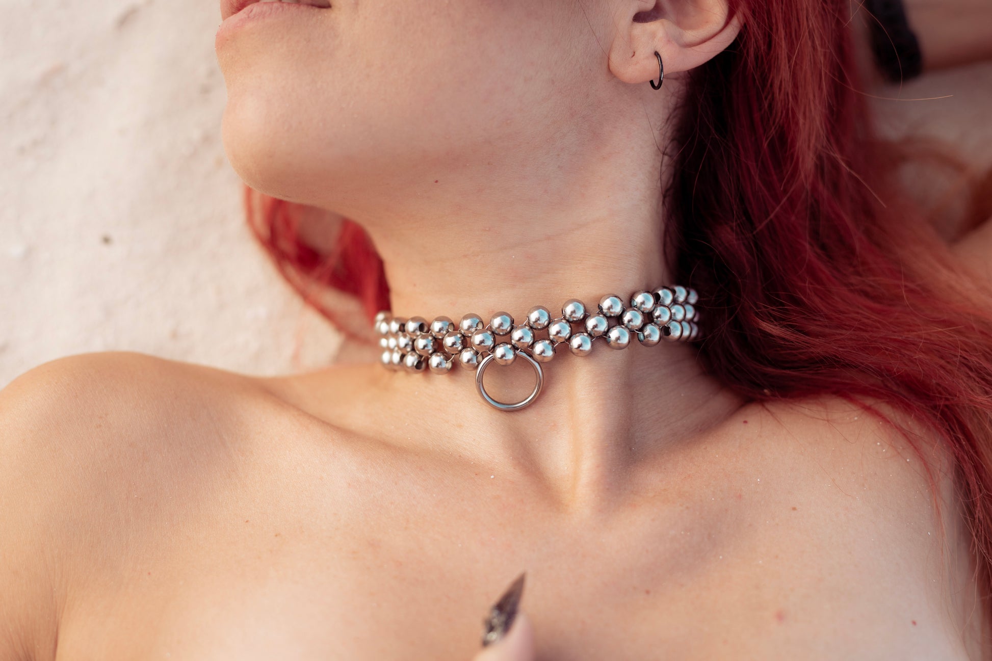 ARIEL | Chainmail Choker with stainless steel beads