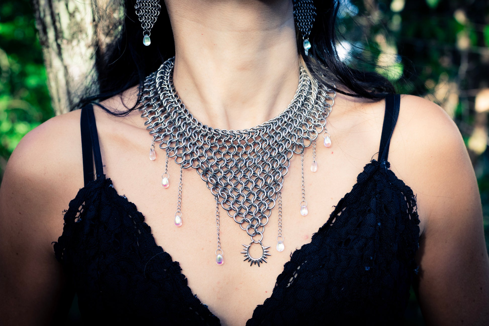 LAGERTHA | Lagertha chainmail necklace Camwitch handmade stainless steel chainmail jewelry
