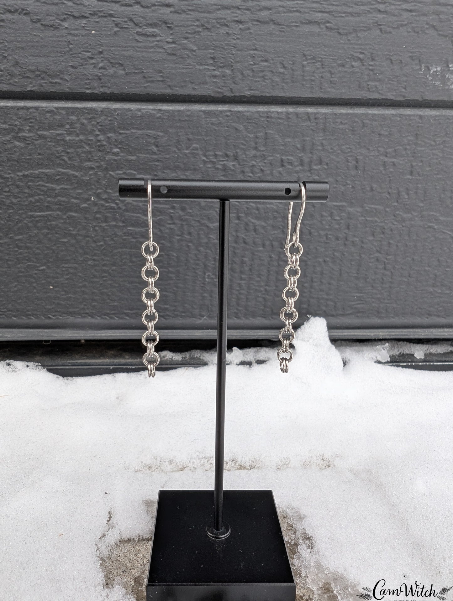 FREYJA | Chainmail stainless steel earrings