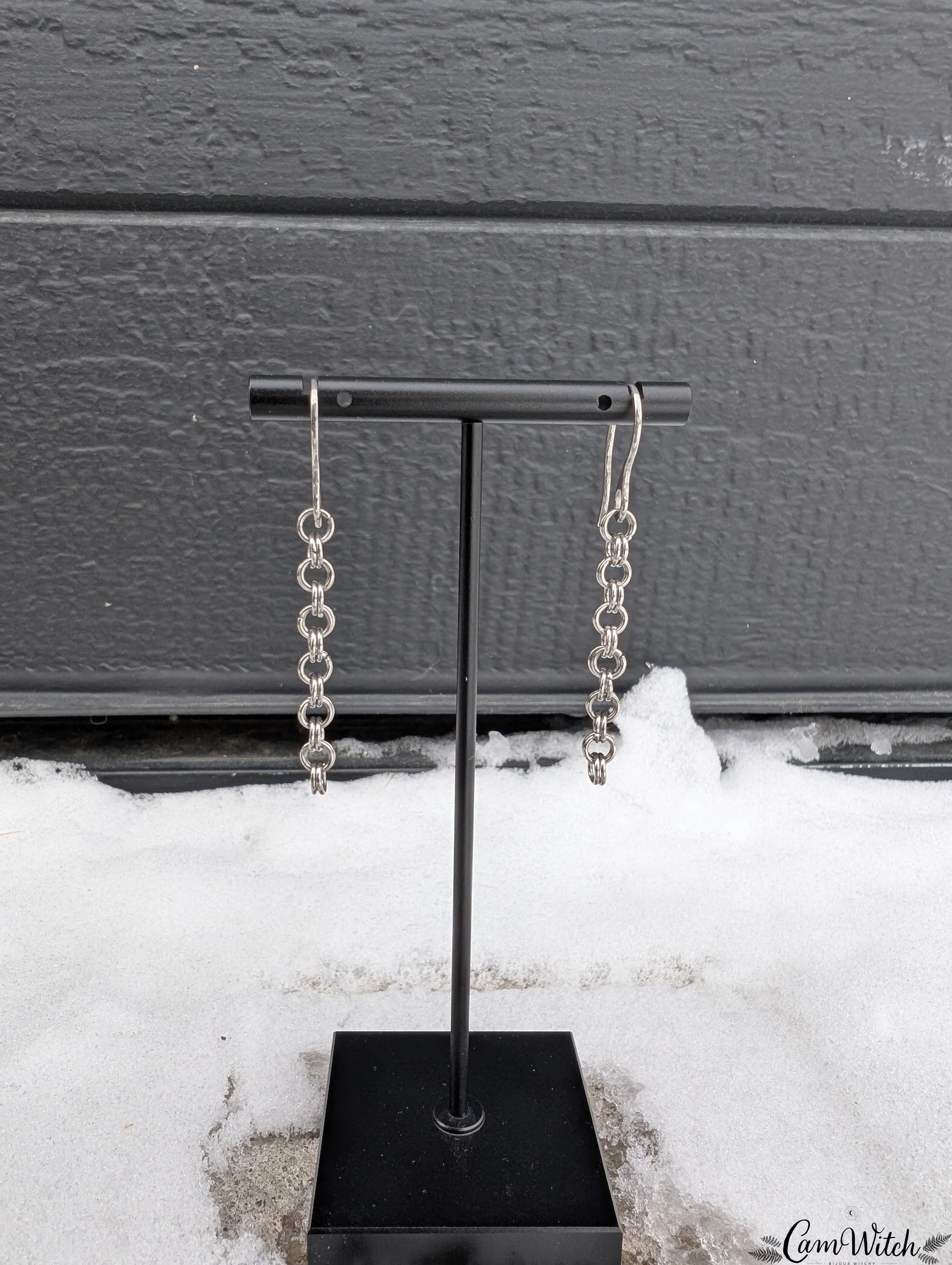 FREYJA | Chainmail stainless steel earrings