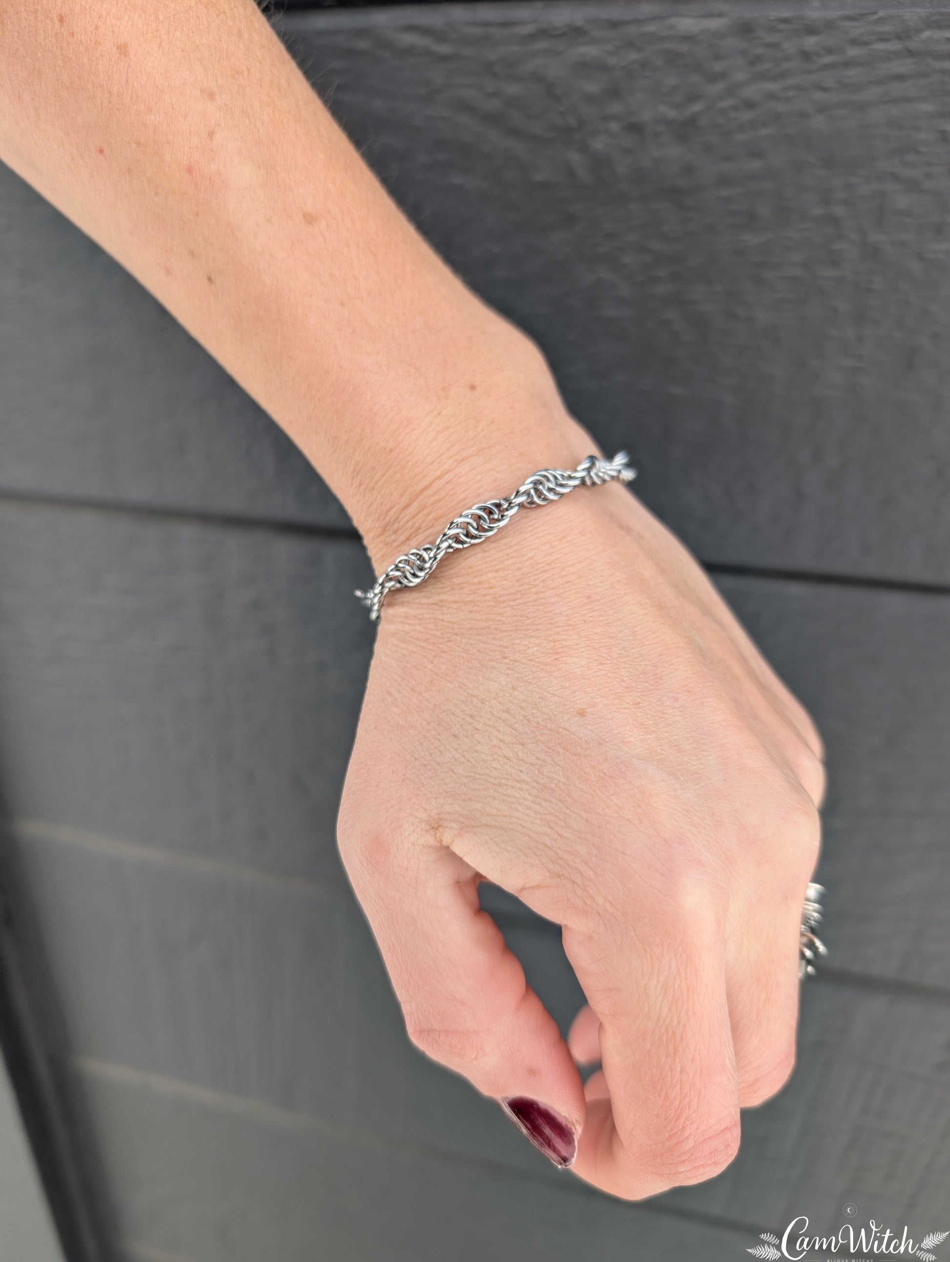 GAÏA | Chainmail stainless steel spiral Bracelet
