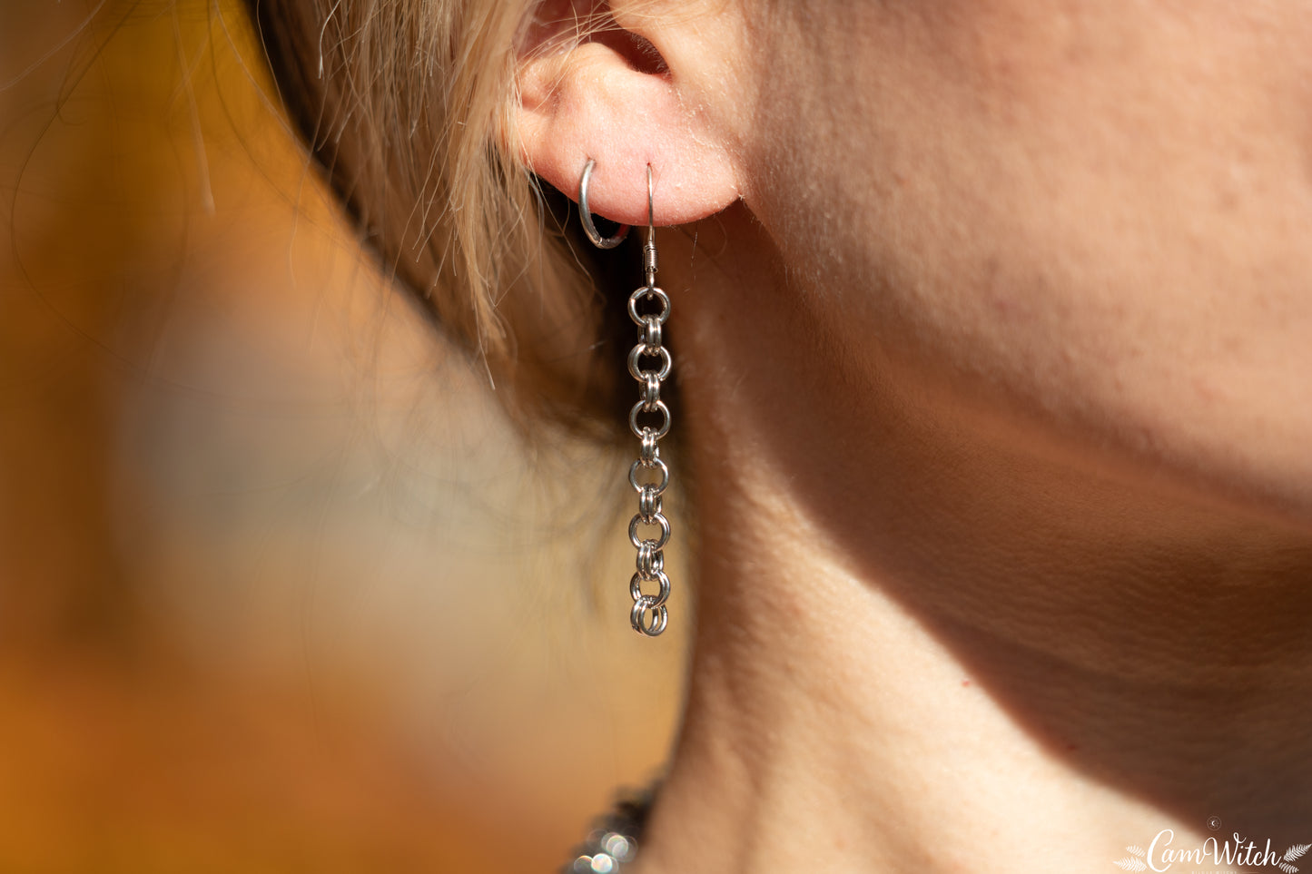 FREYJA | Chainmail stainless steel earrings