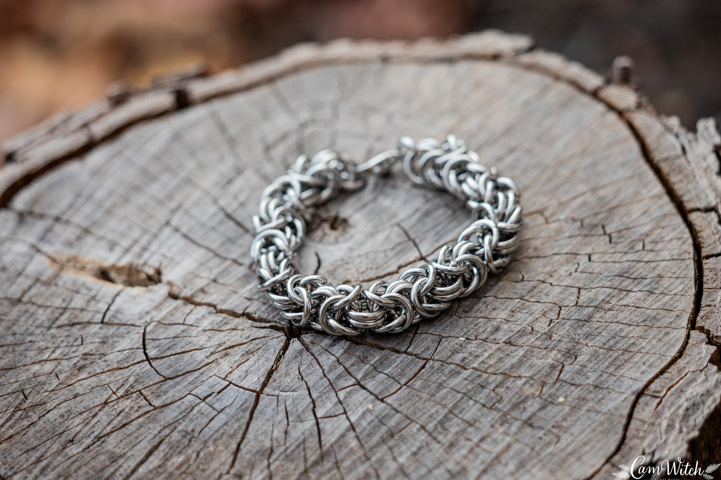 BJÖRN | Chainmail stainless steel bracelet with byzantin pattern
