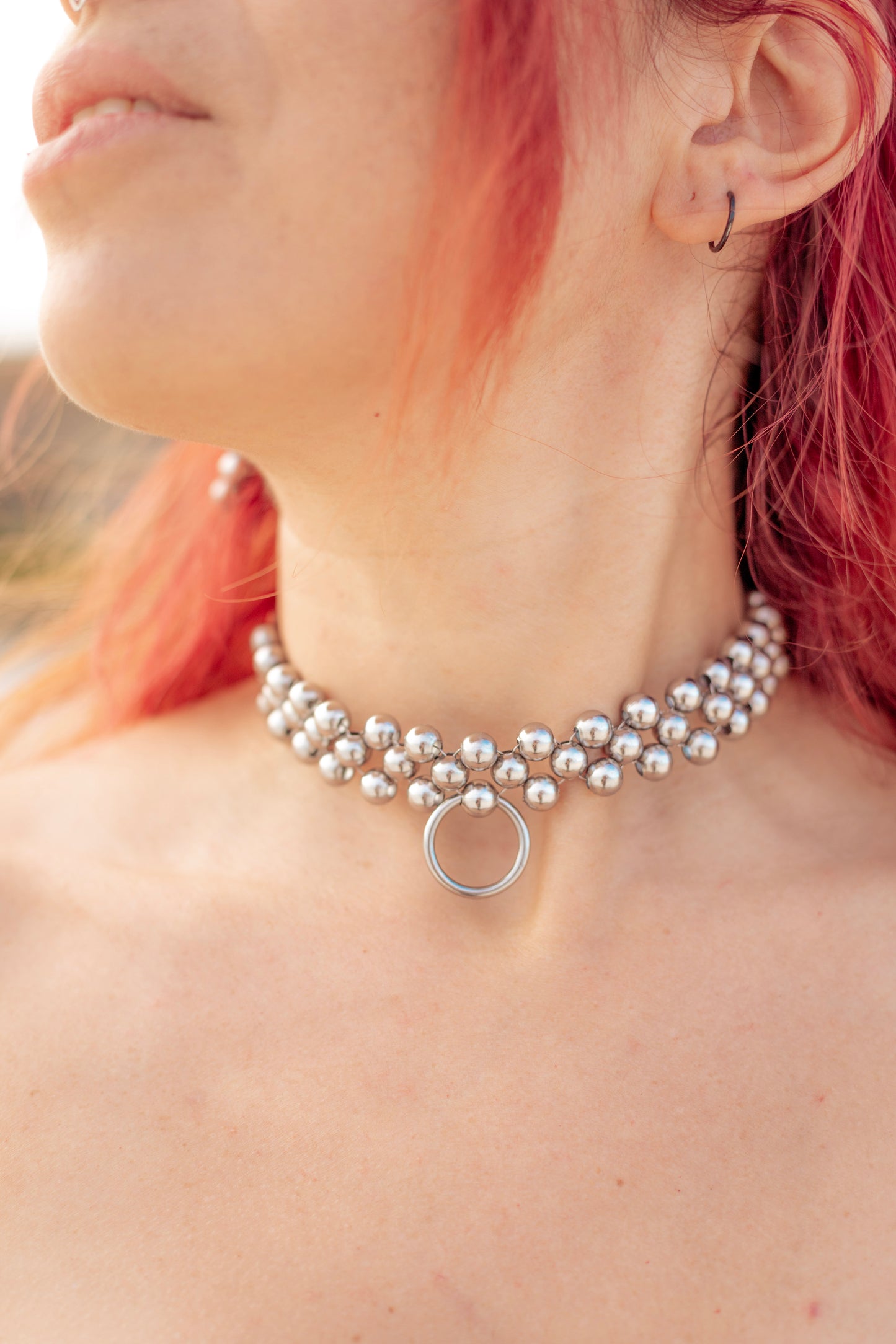 ARIEL | Chainmail Choker with stainless steel beads