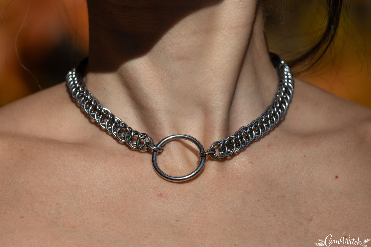 SAMAËL | Chainmail stainless steel choker with half persian pattern