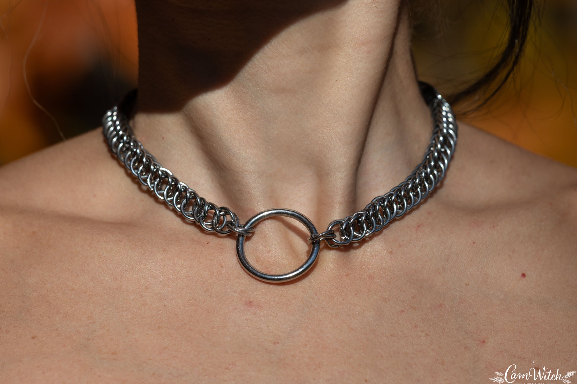 SAMAËL | Chainmail stainless steel choker with half persian pattern