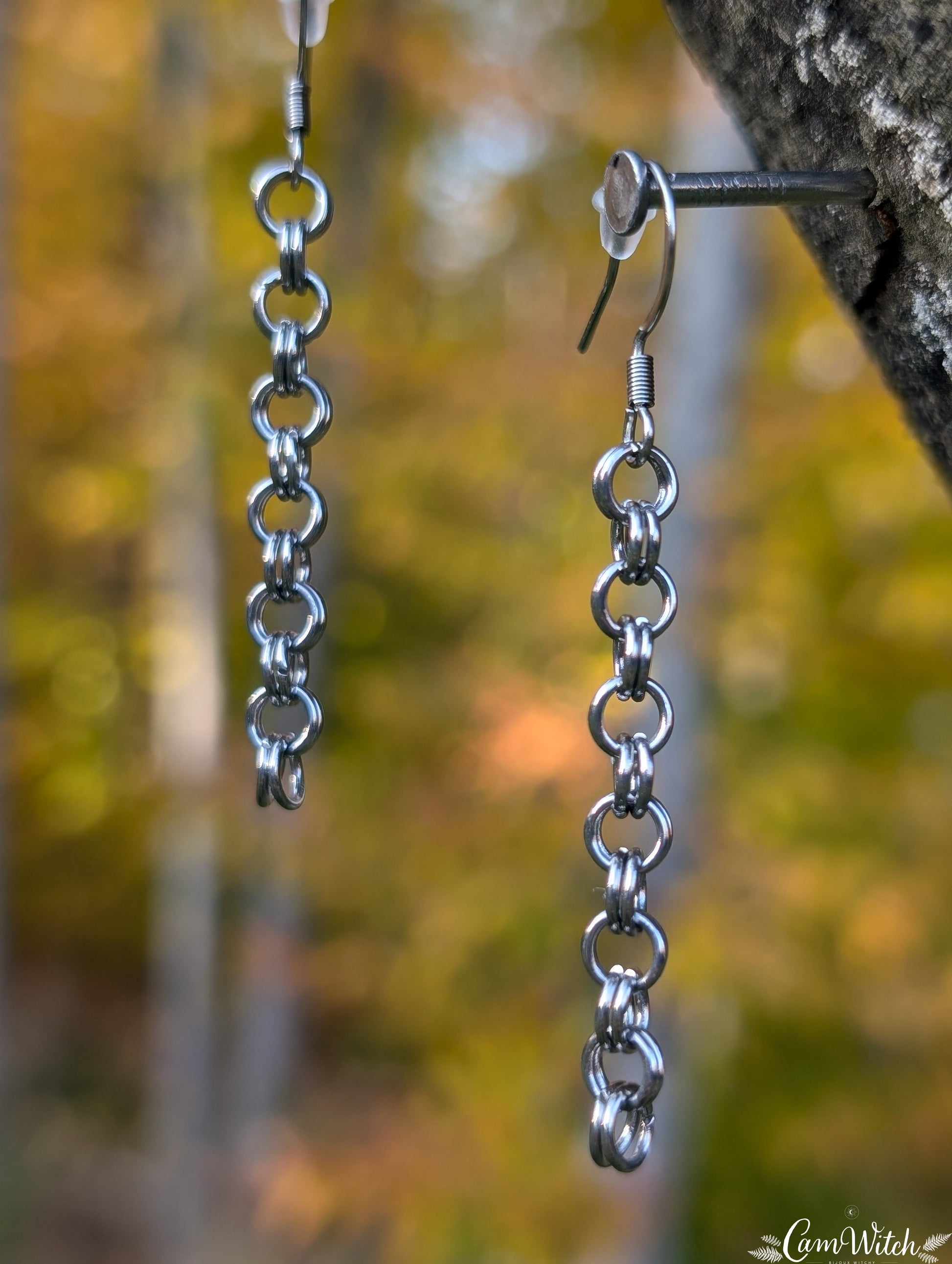 FREYJA | Chainmail stainless steel earrings