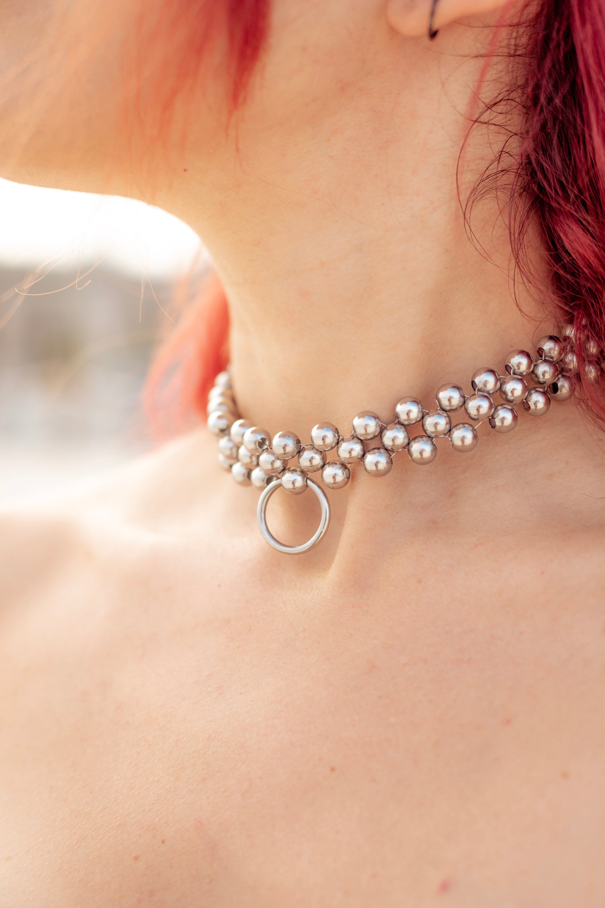 ARIEL | Chainmail Choker with stainless steel beads