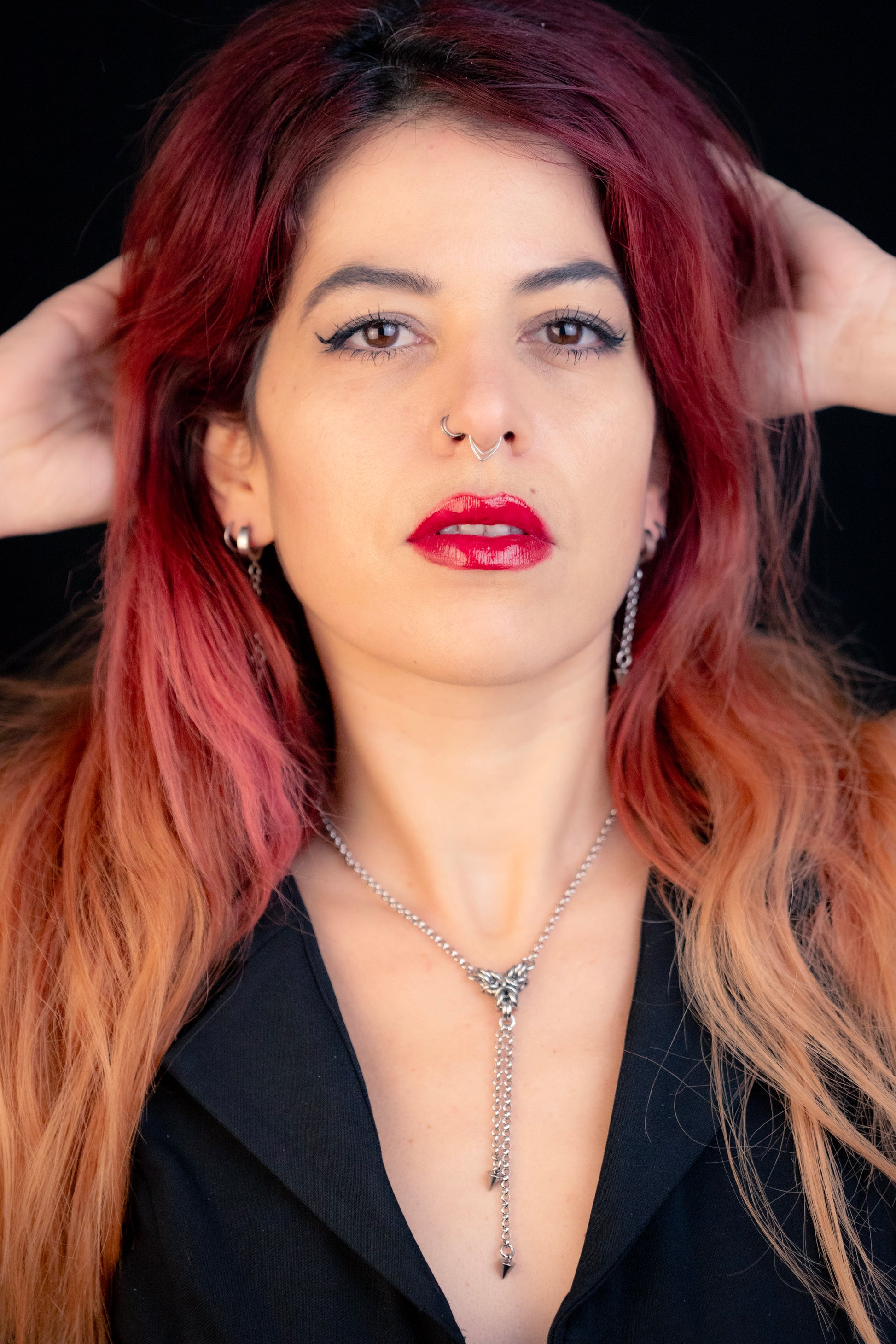 ODIN | Chainmail Pendant Necklace
Stainless steel necklace with strands and mini spikes  charms