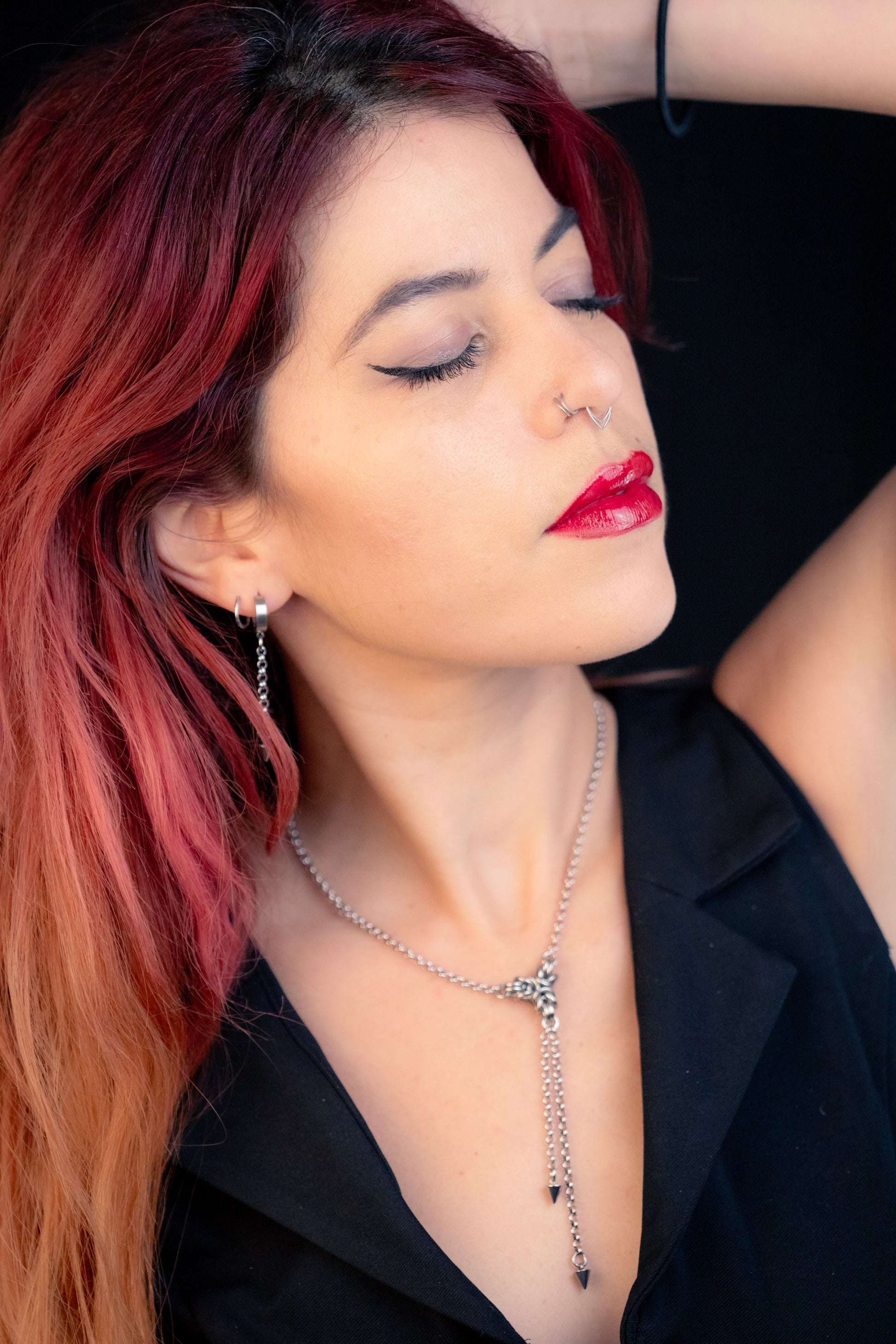 ODIN | Chainmail Pendant Necklace
Stainless steel necklace with strands and mini spikes  charms