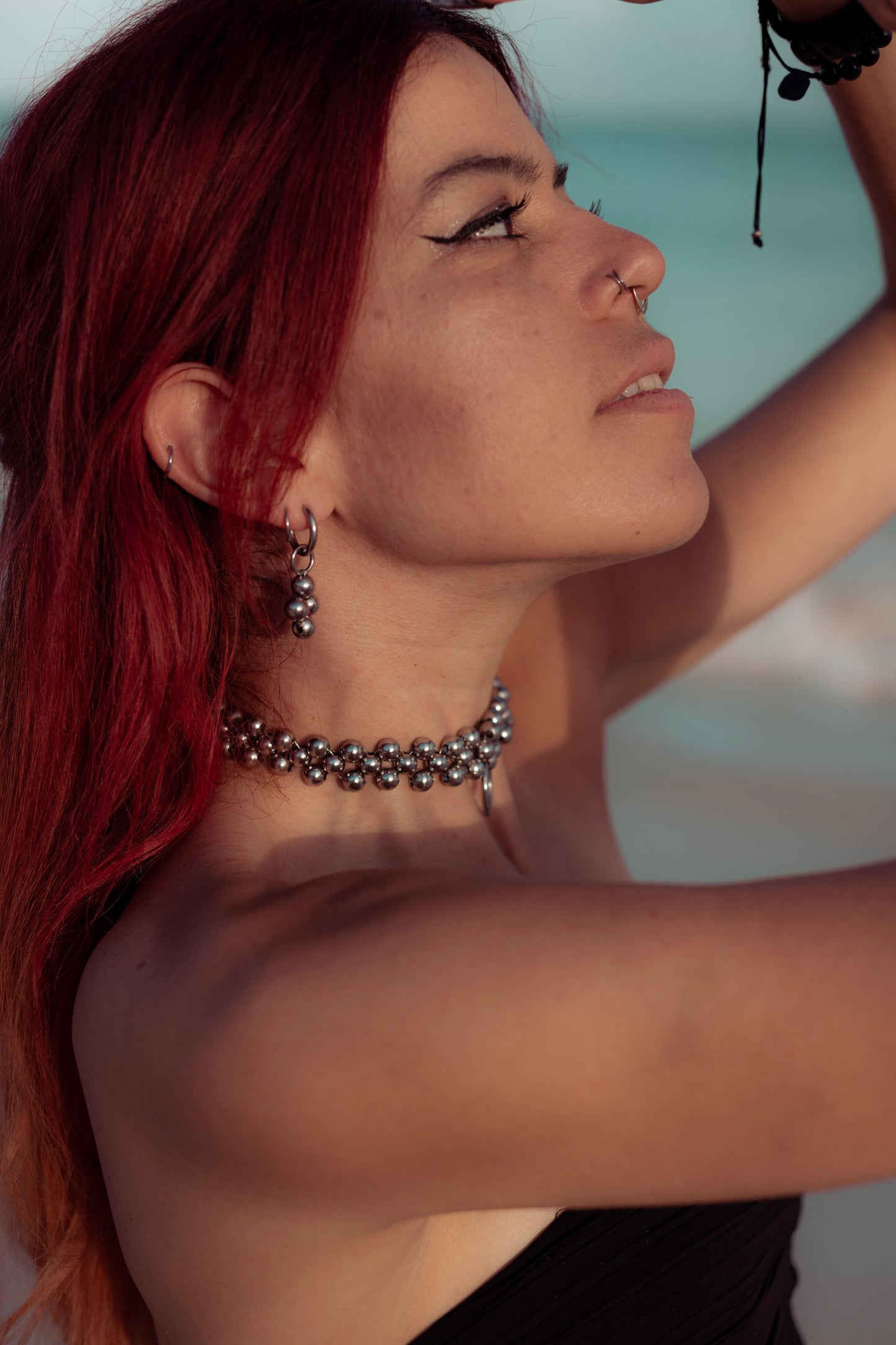 ARIEL | Chainmail Earrings with stainless steel beads