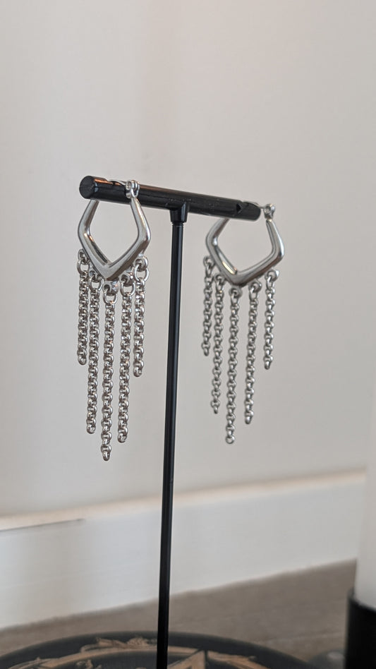 AKASHA | Chainmail Earrings Stainless Silver