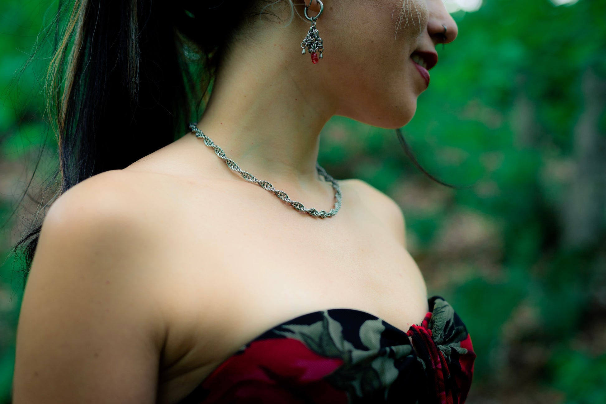 GAÏA | Chainmail stainless steel spiral necklace