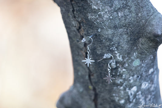 ASTERIA | Chainmail stainless steel earrings with star