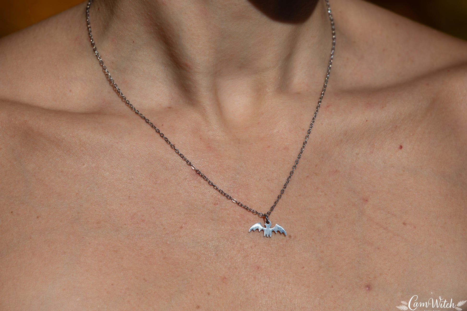 DRUSILLA | Pendant stainless steel necklace with bat charm