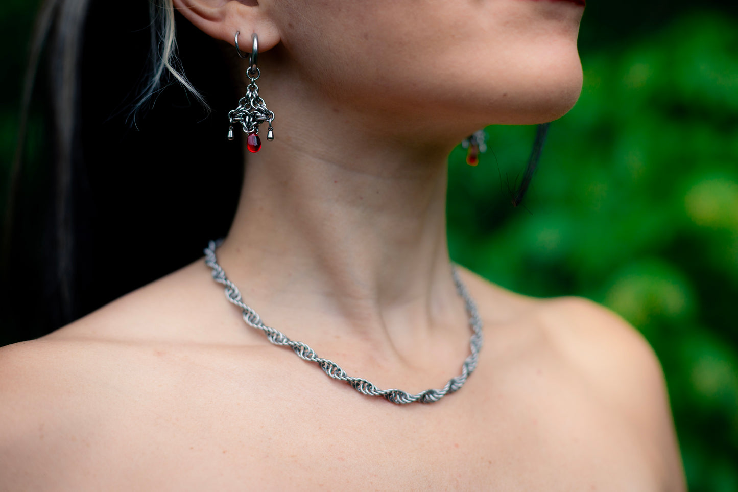GAÏA | Chainmail stainless steel spiral necklace