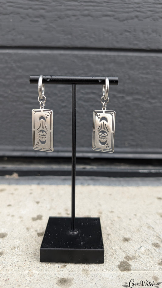 VELEDA | Chainmail earrings with tarot cards