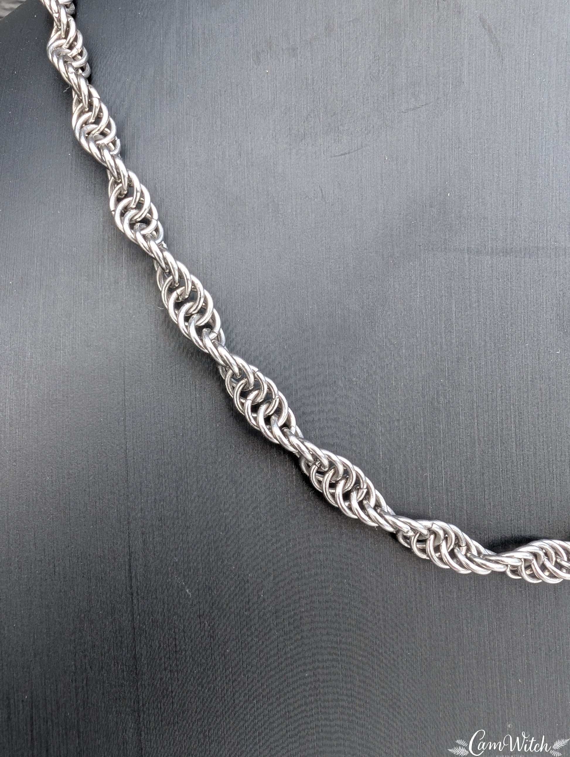 GAÏA | Chainmail stainless steel spiral necklace