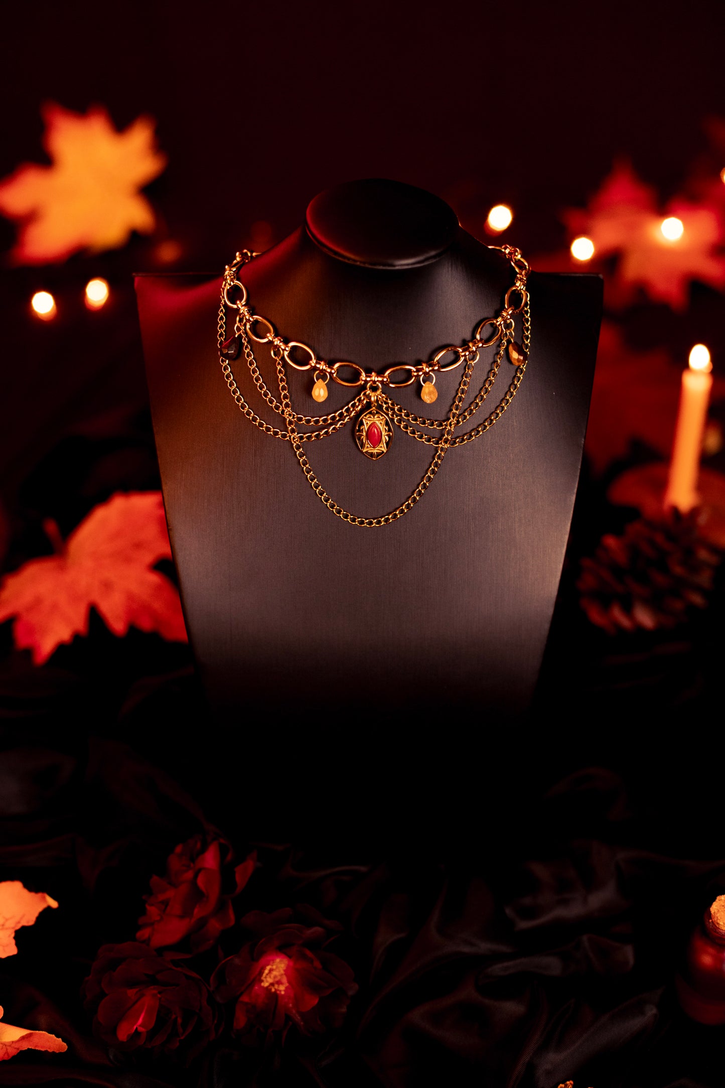 MABON | Chainmail stainless gold steel Necklace