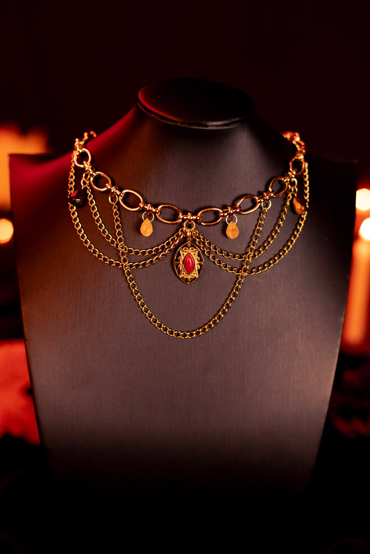 MABON | Chainmail stainless gold steel Necklace