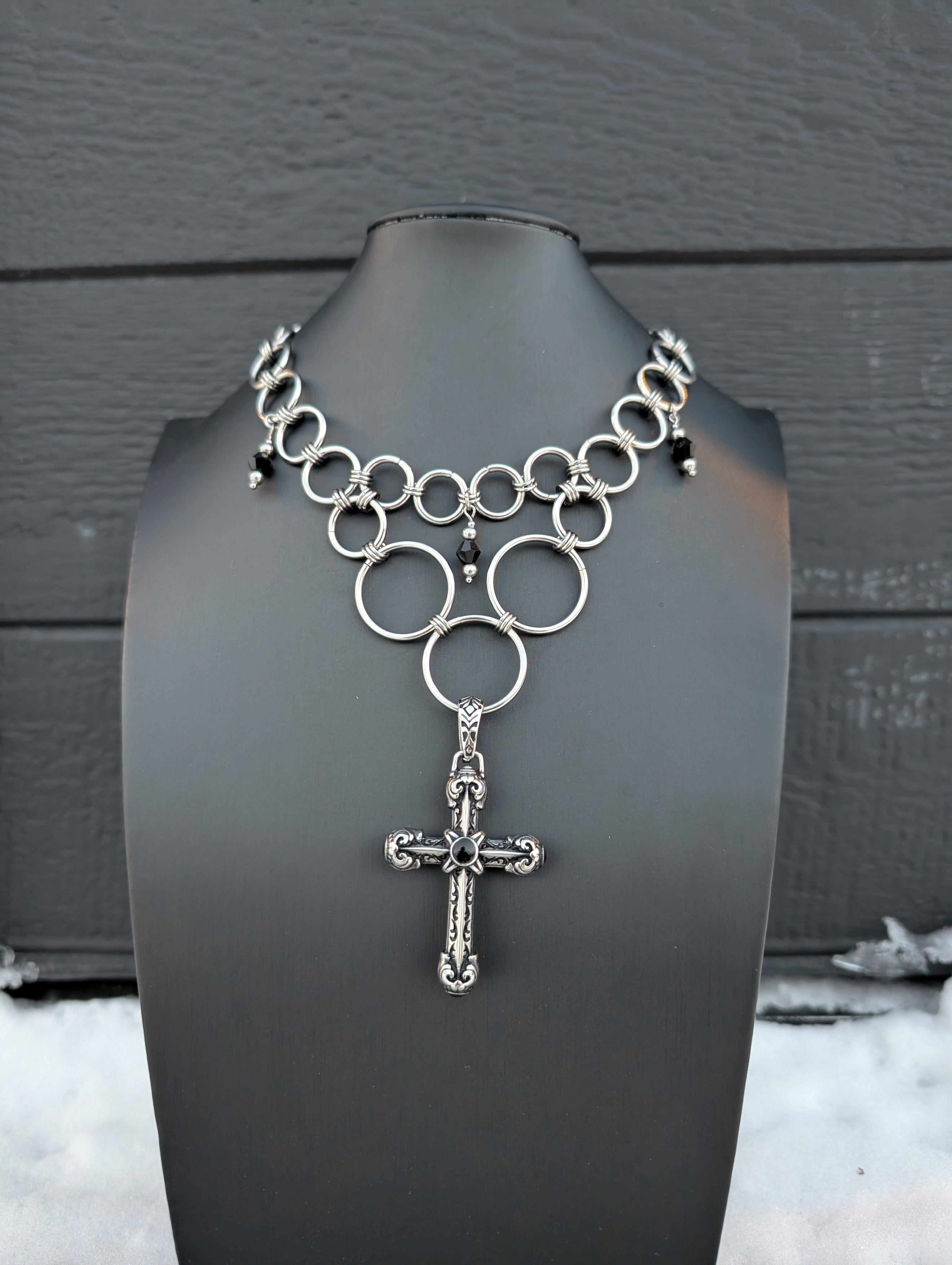HEL | Chainmail Necklace | CamWitch | Stainless Steel Jewelry