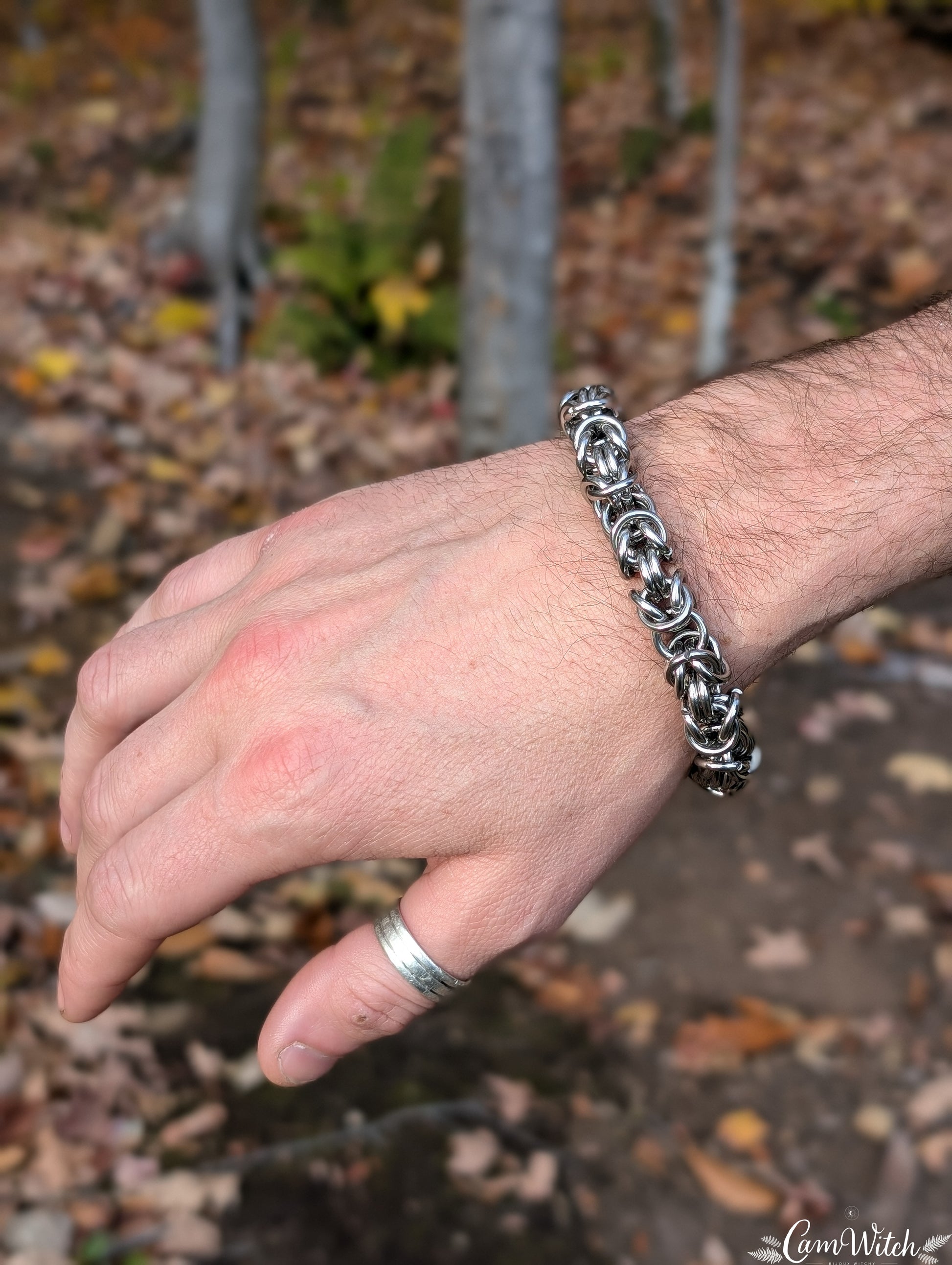 BJÖRN | Chainmail stainless steel bracelet with byzantin pattern