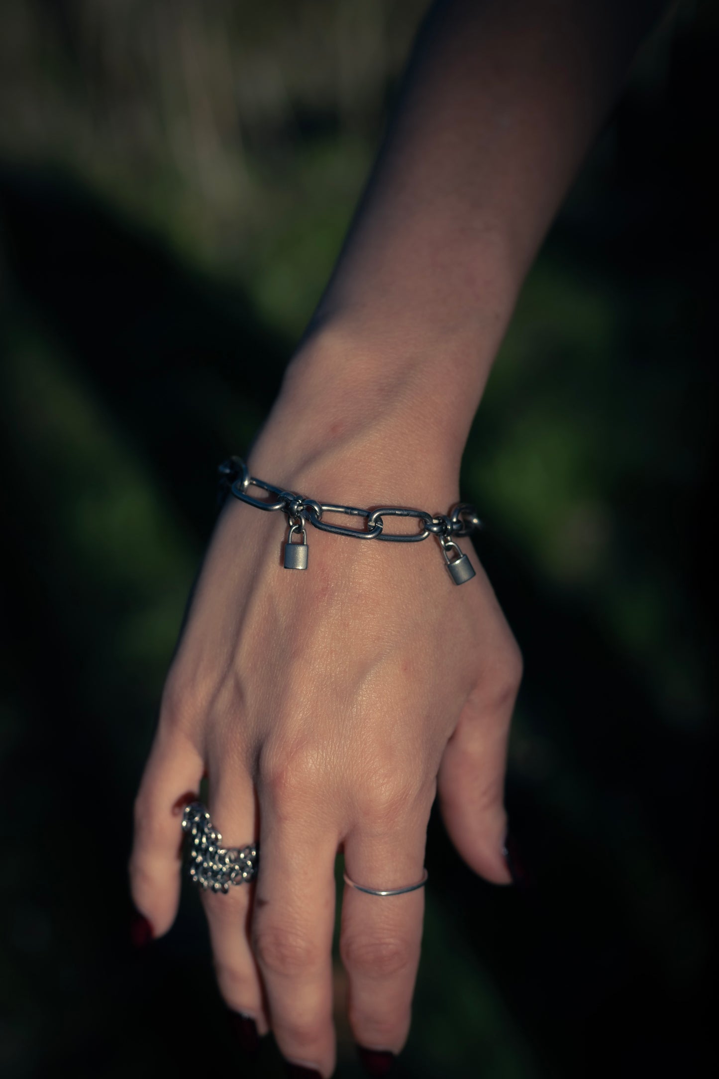 Andromeda stainless steel gothic chainmail bracelet CamWitch