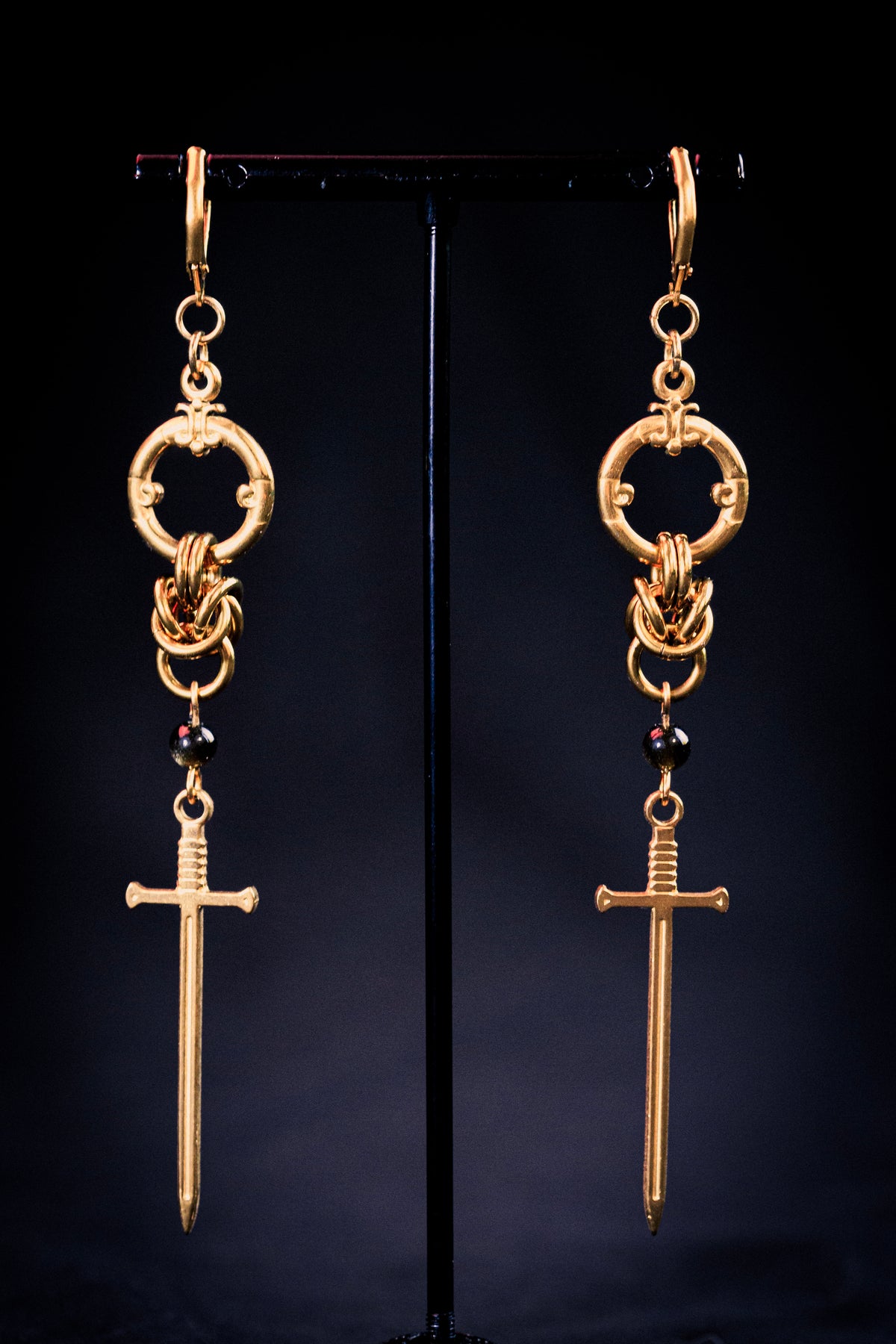 ARYA | Gold Chainmail Earrings