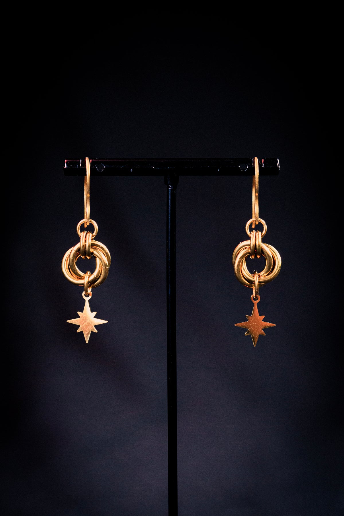 ASTRA | Gold Chainmail Earrings