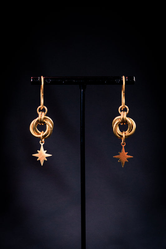 ASTRA | Gold Chainmail Earrings