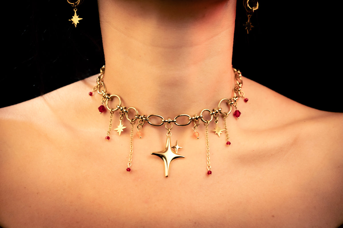 ASTRA | Collier en maille dorée