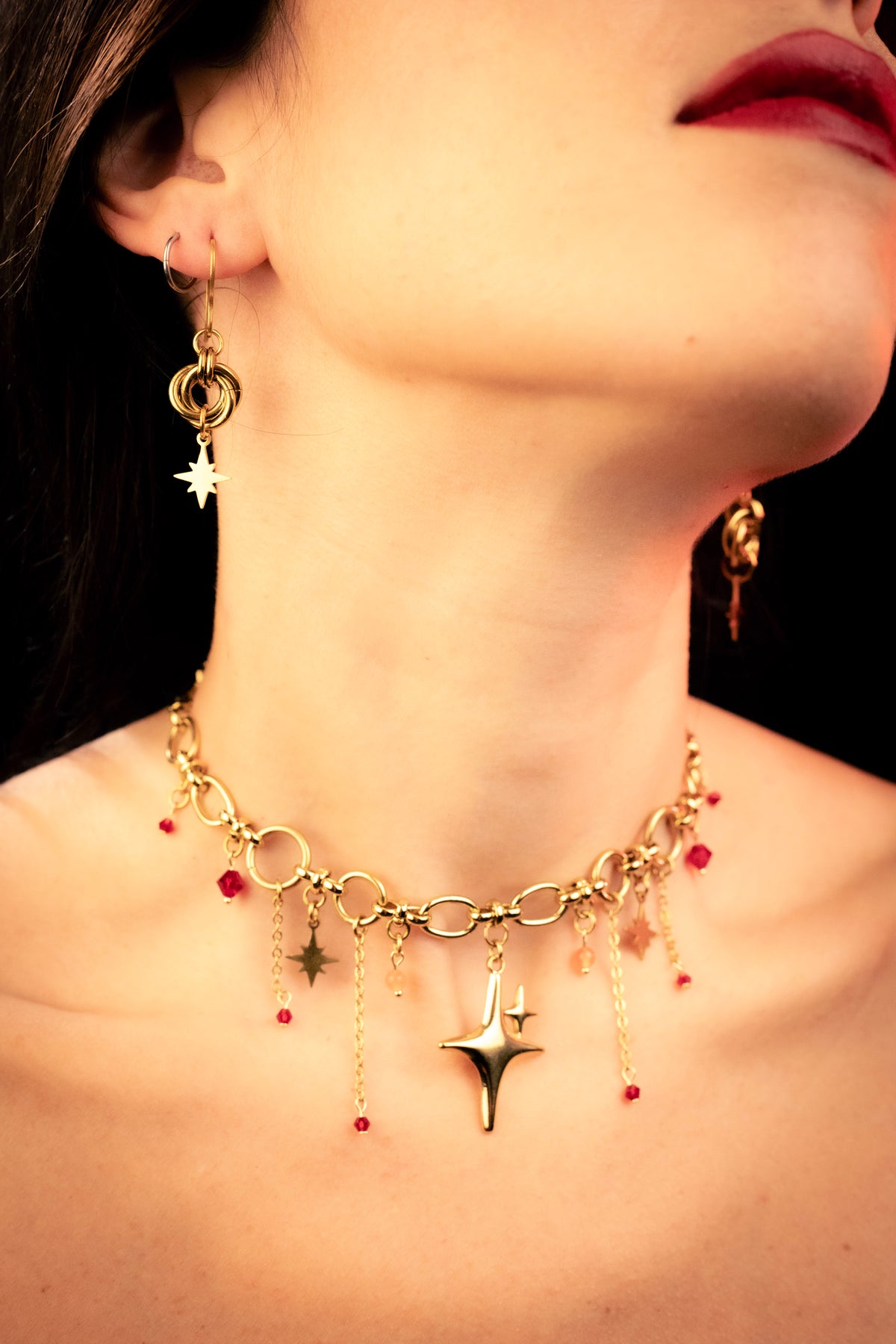 ASTRA | Collier en maille dorée