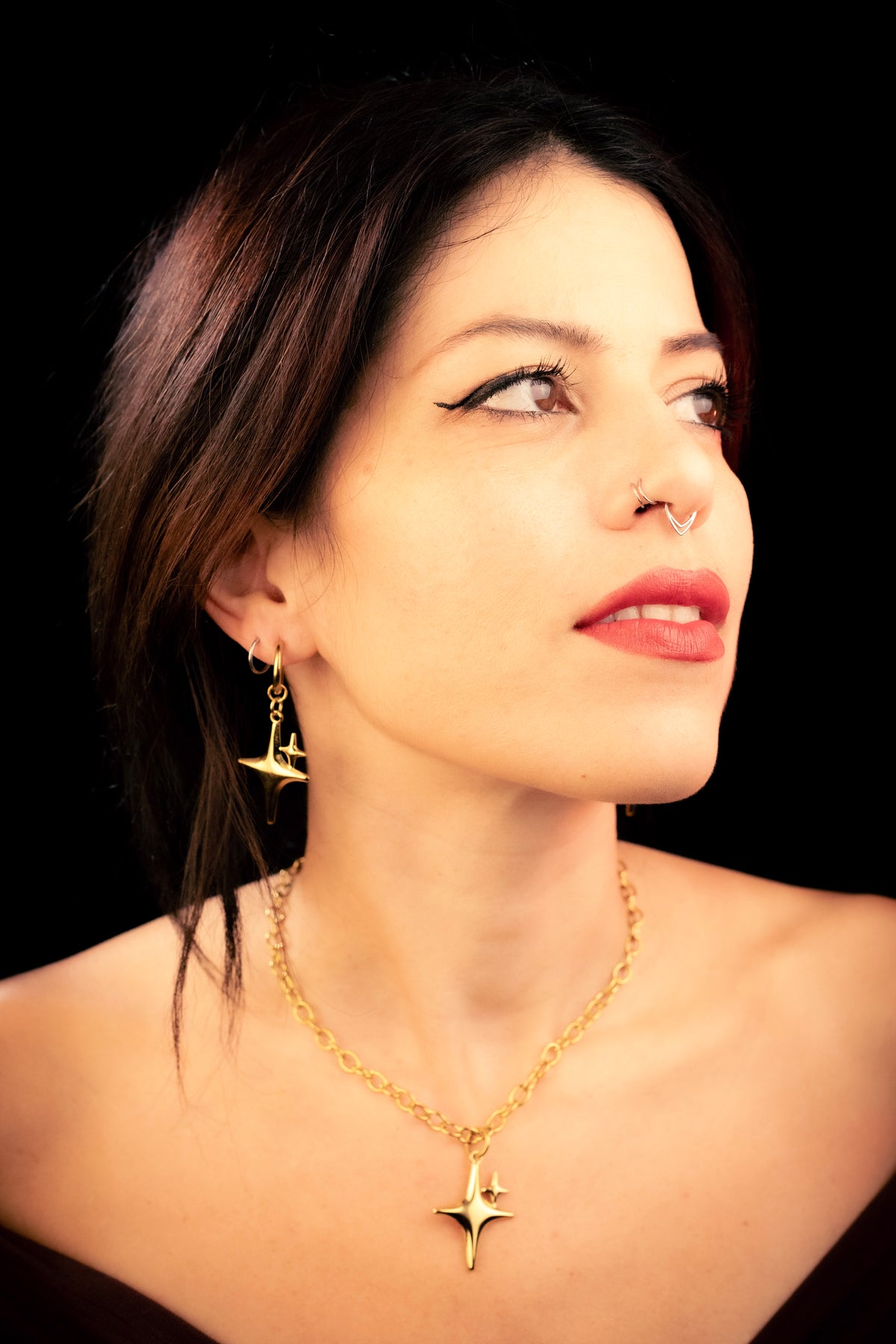 ASTRA | Boucles d'oreilles Gold Supernova