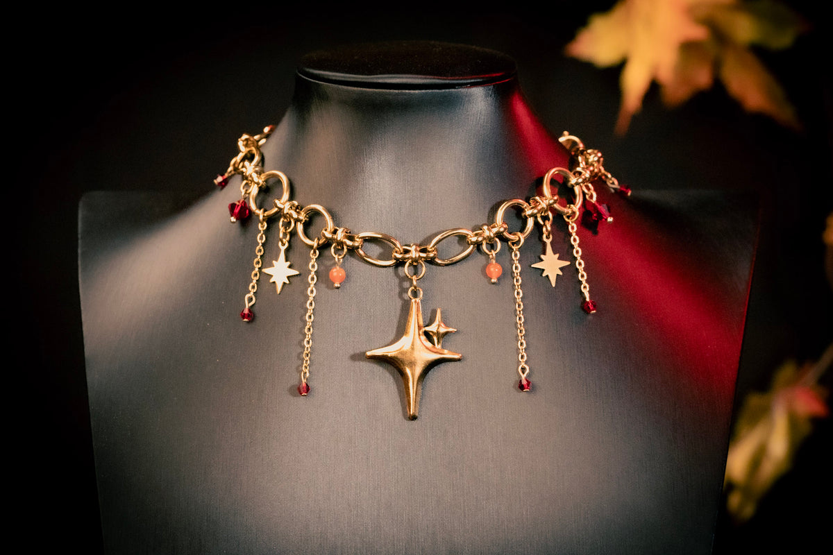 ASTRA | Collier en maille dorée