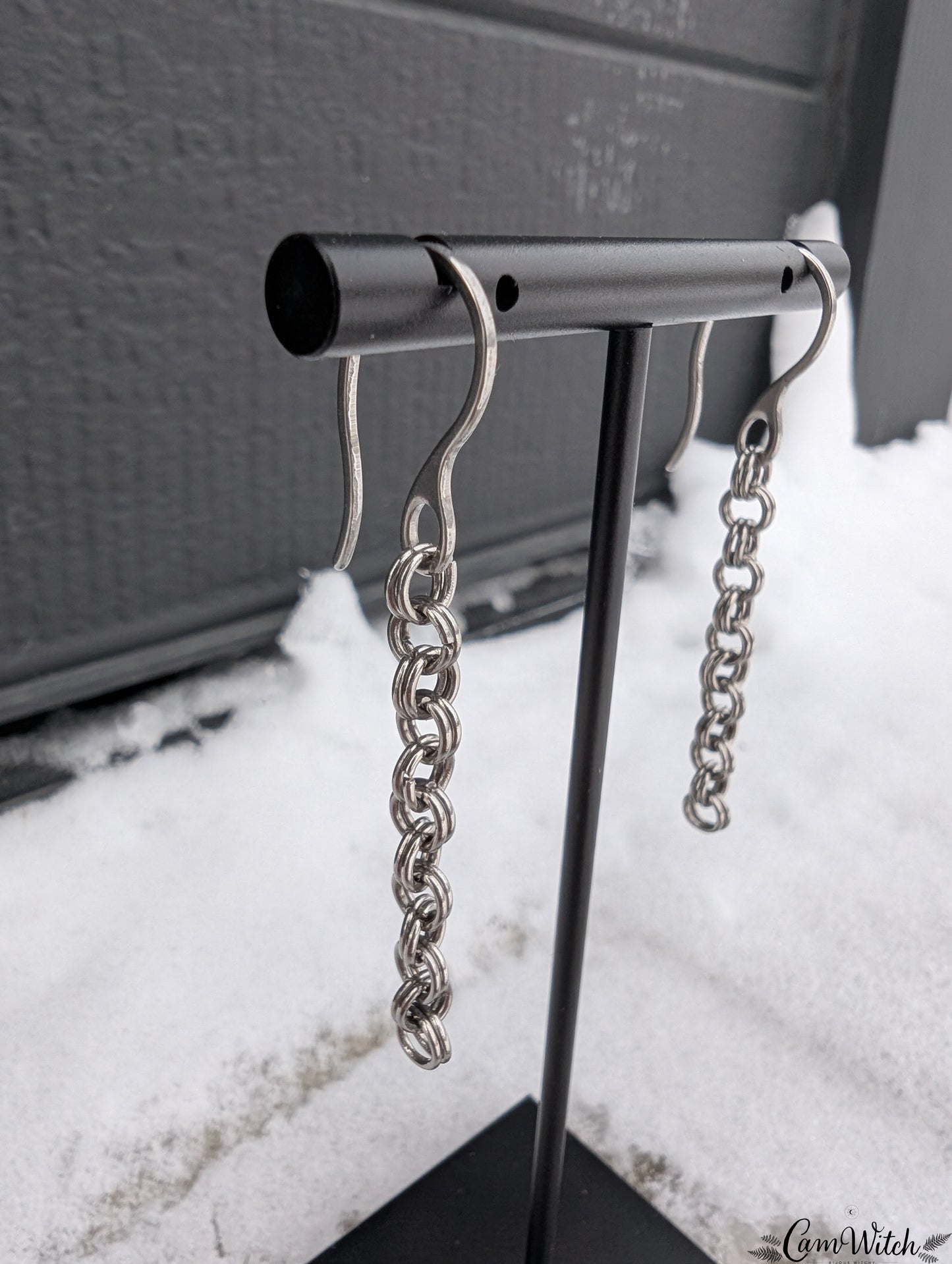FREYJA | Chainmail stainless steel earrings
