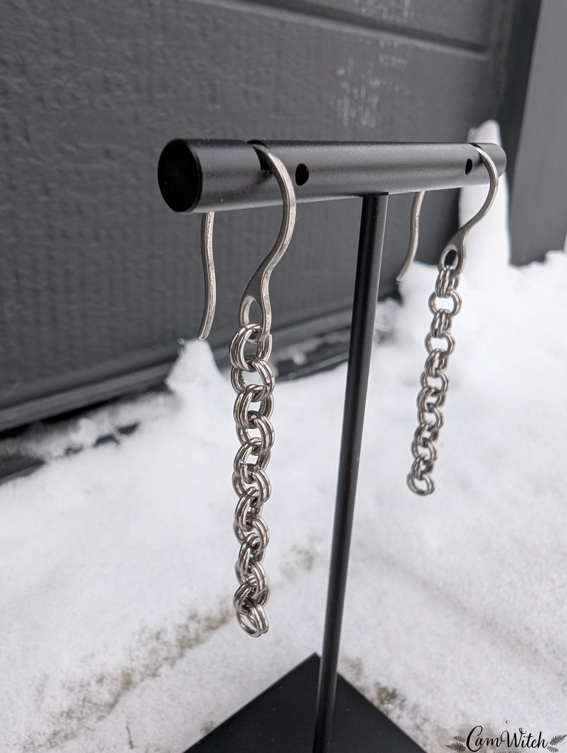 FREYJA | Chainmail stainless steel earrings