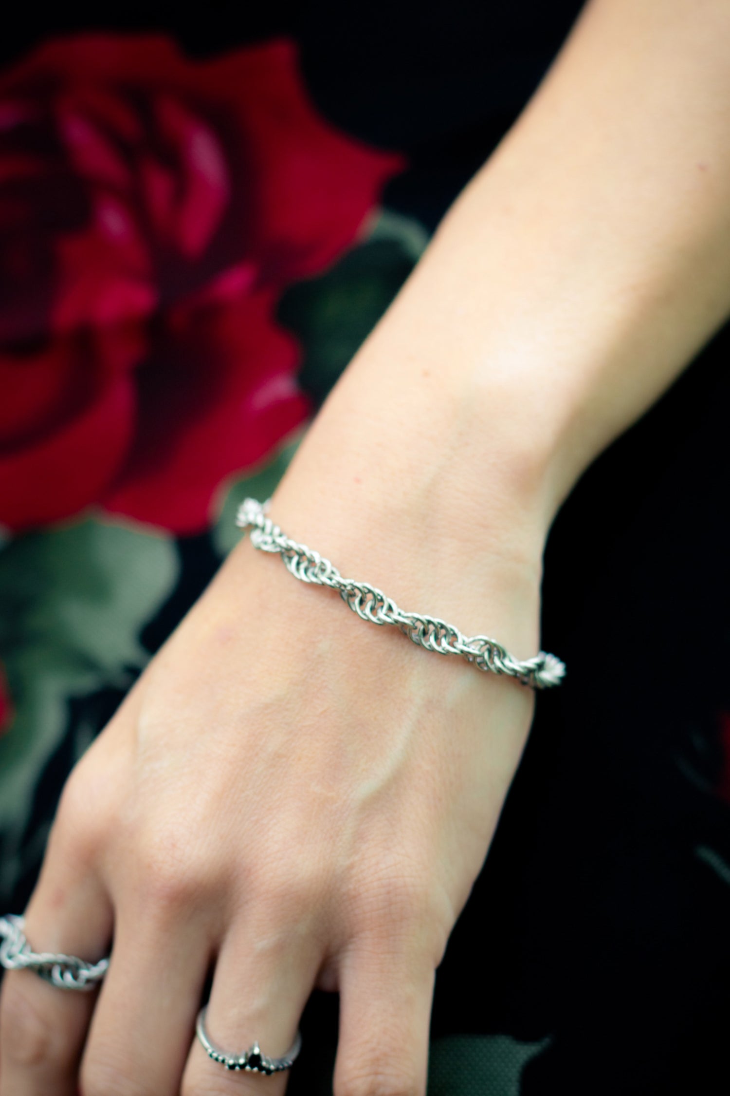 GAÏA | Chainmail stainless steel spiral Bracelet