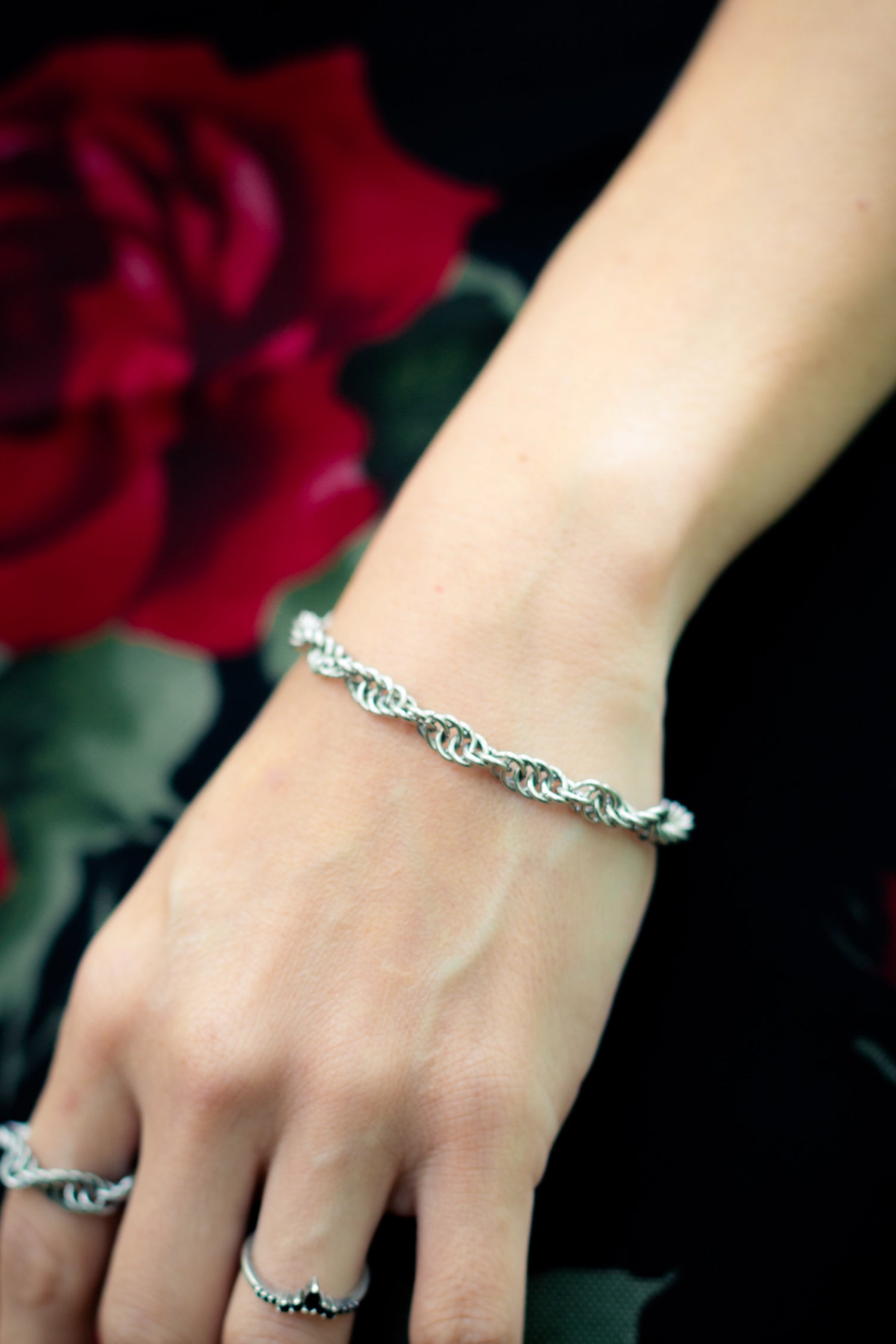 GAÏA | Chainmail stainless steel spiral Bracelet