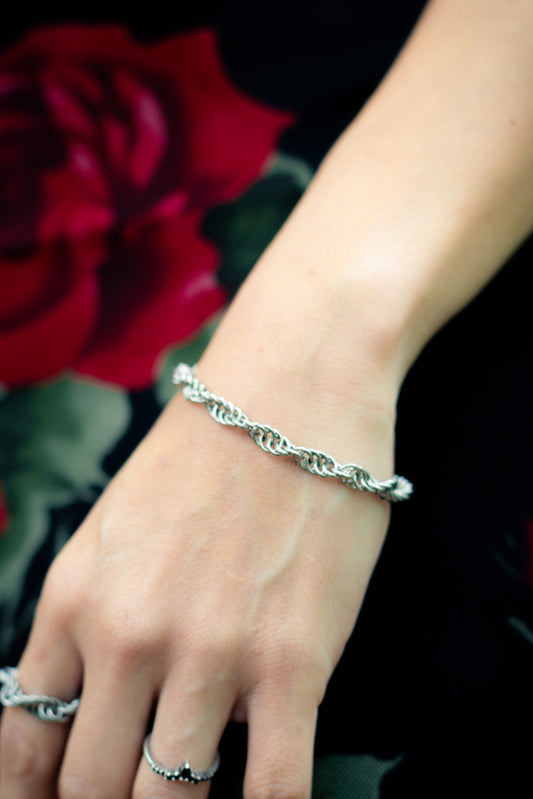 GAÏA | Chainmail stainless steel spiral Bracelet