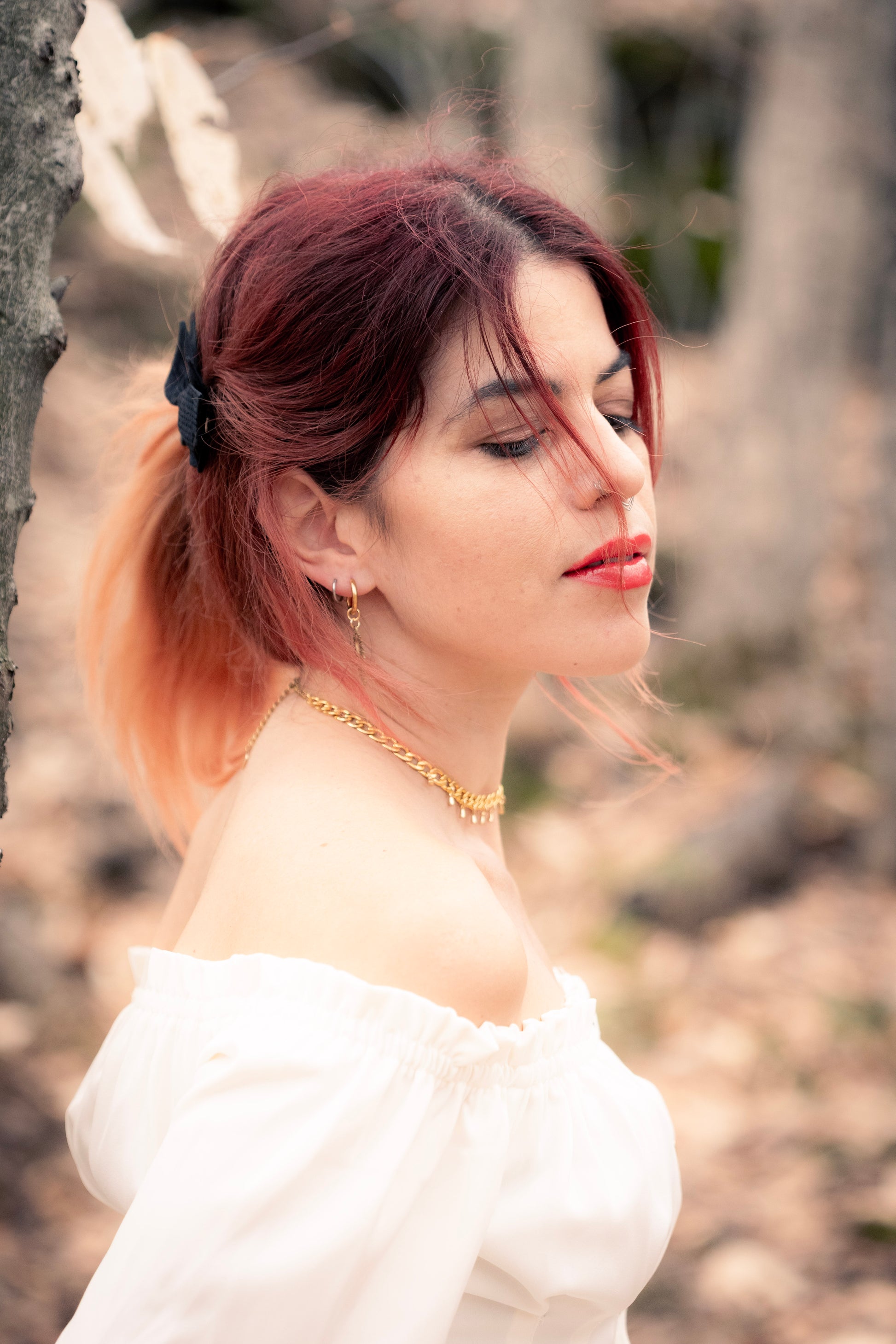 APHRODITE | heart gold earrings, CamWitch handmade gothic chainmail earrings stainless steel Canada