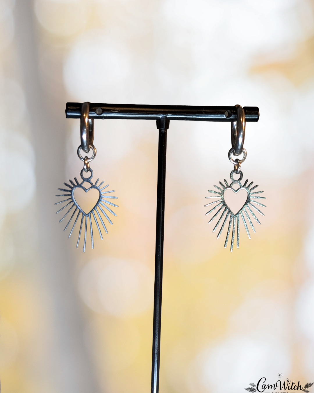 APHRODITE | heart chainmail earrings, CamWitch handmade gothic chainmail earrings stainless steel Canada